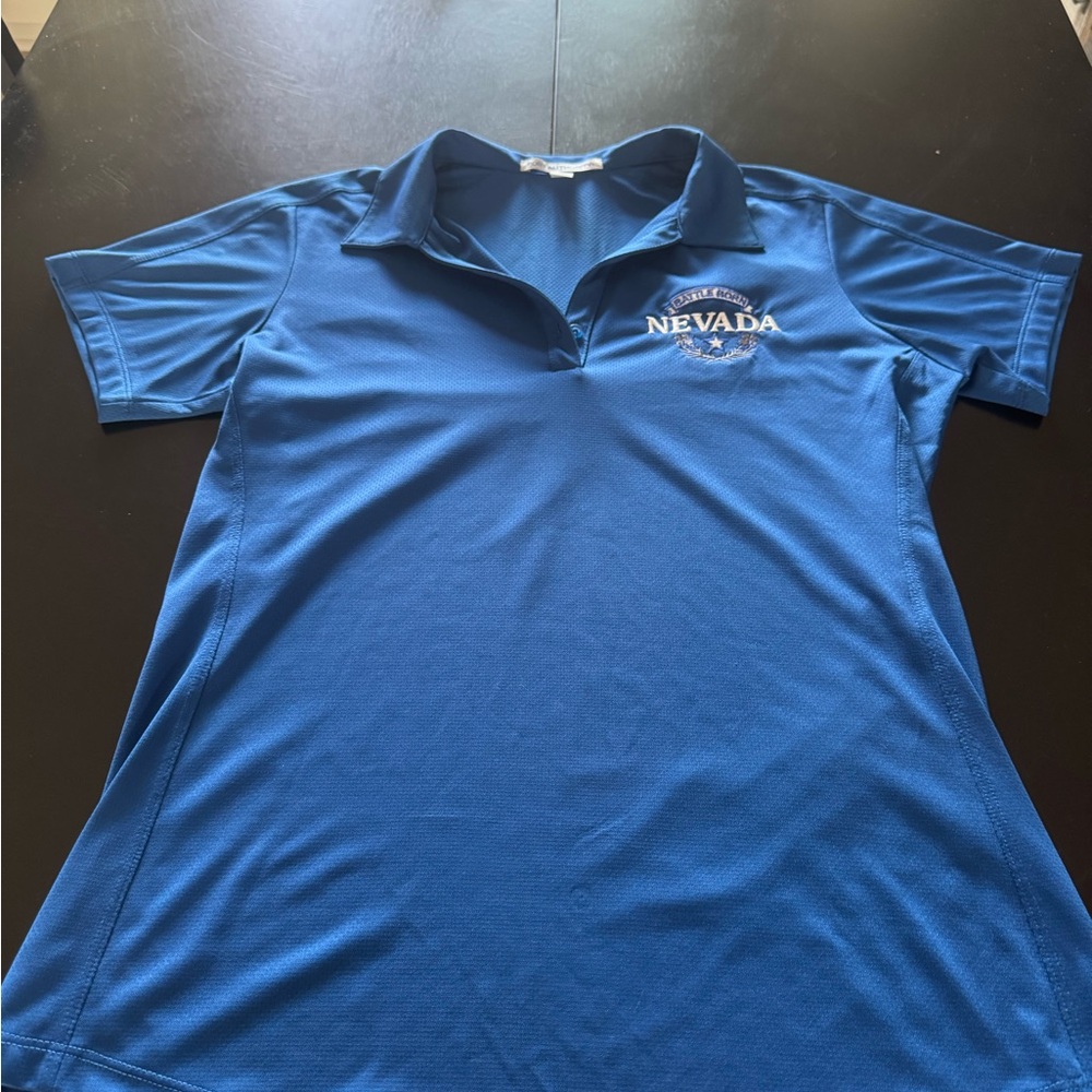 Nevada Embroidered Blue Polo Shirt